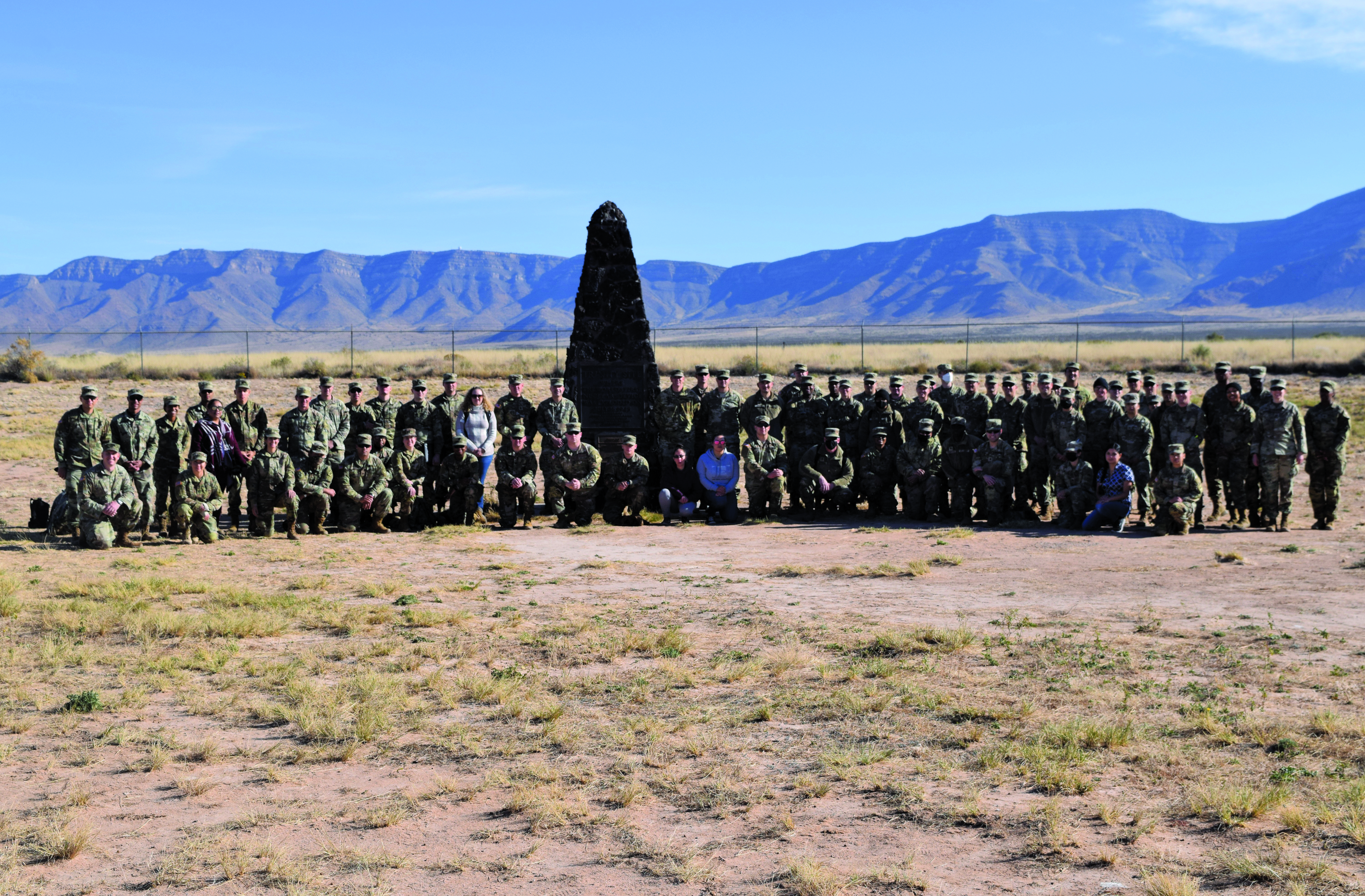 On 17 November 2021, the 1st Armored Division & Fort Bliss OSJA conducted a staff ride to the Trinity Site located outside of White Sand Missile Range, New Mexico. Once there, the OSJA conduct analysis of President Truman’s decision to test and subsequently use a nuclear bomb during World War II.